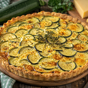 Tarte aux courgettes jaunes