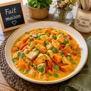 Poulet thaï, courge & patate douce